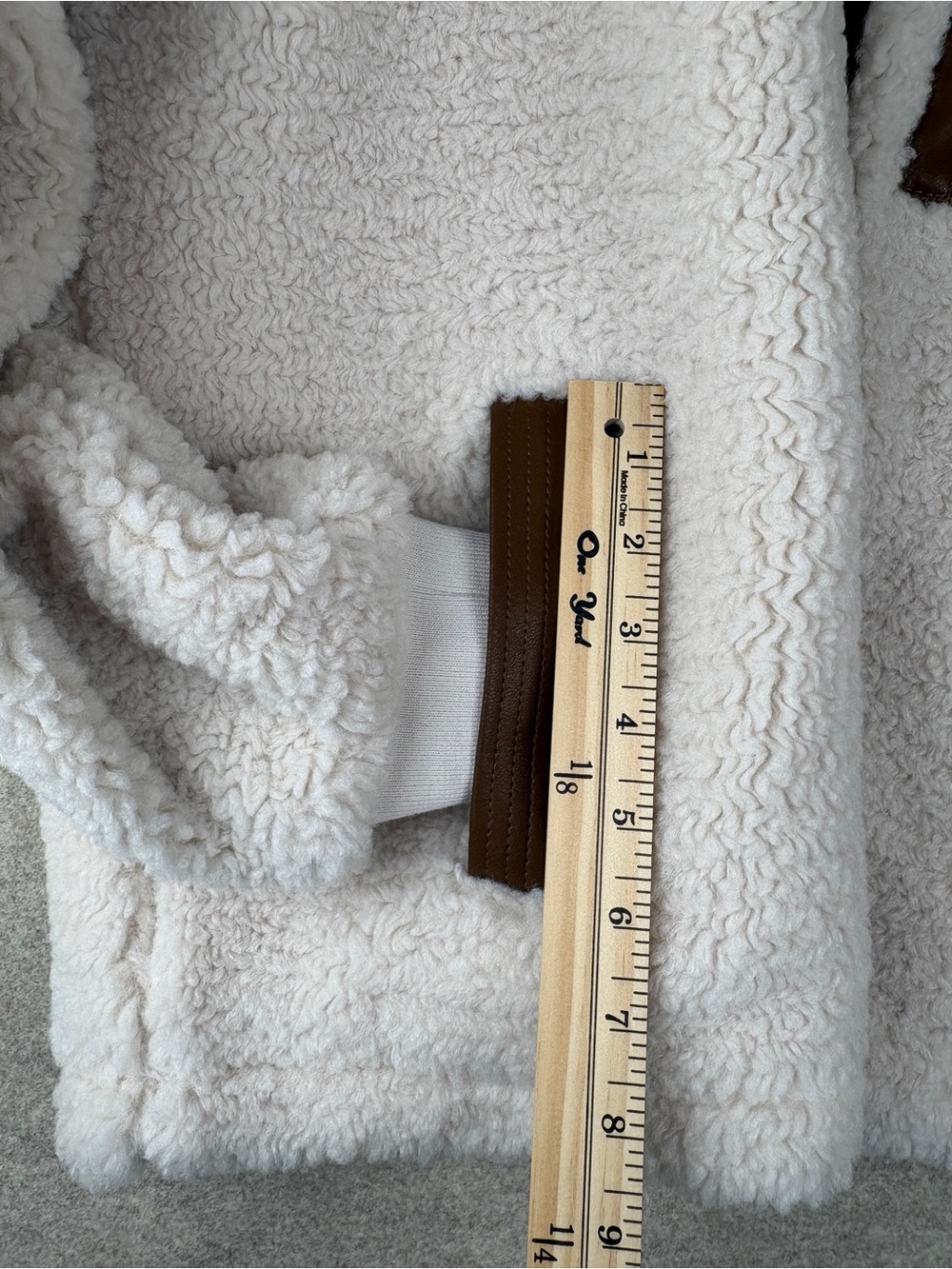 NWT Hunter Emma High Pile Fleece Jacket Cream Brown Cozy Sherpa Coat Medium - Picture 11 of 16